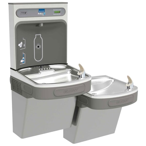 Elkay Elkay EZH20 Bi-Level Unfiltered Water Bottle Filling Station, 8 GPH, Light Gray EZSTL8WSLK - main